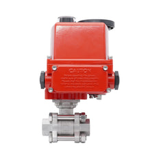 Válvula de Bola Eléctrica Modulante de Acero Inoxidable 2 Vías Rp 1/2'' 24 V AC/DC