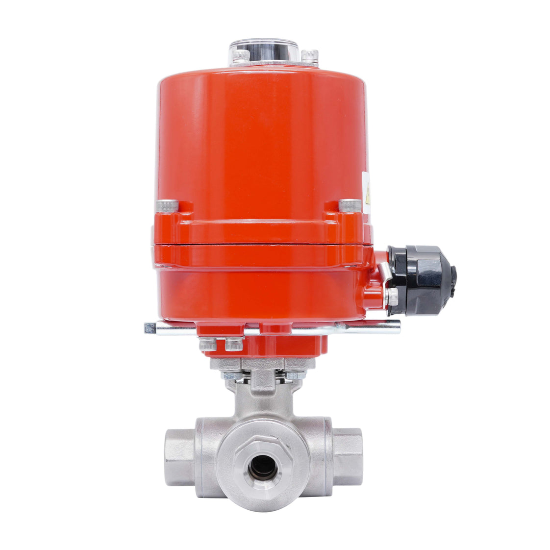 Válvula de Bola Eléctrica de 3 Vías T-Port de Acero Inoxidable Rp 3/8'' 100-240 V AC