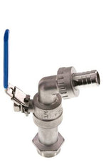 Válvula de bola de acero inoxidable de 2 vías para grifos G 3/4 pulgadas