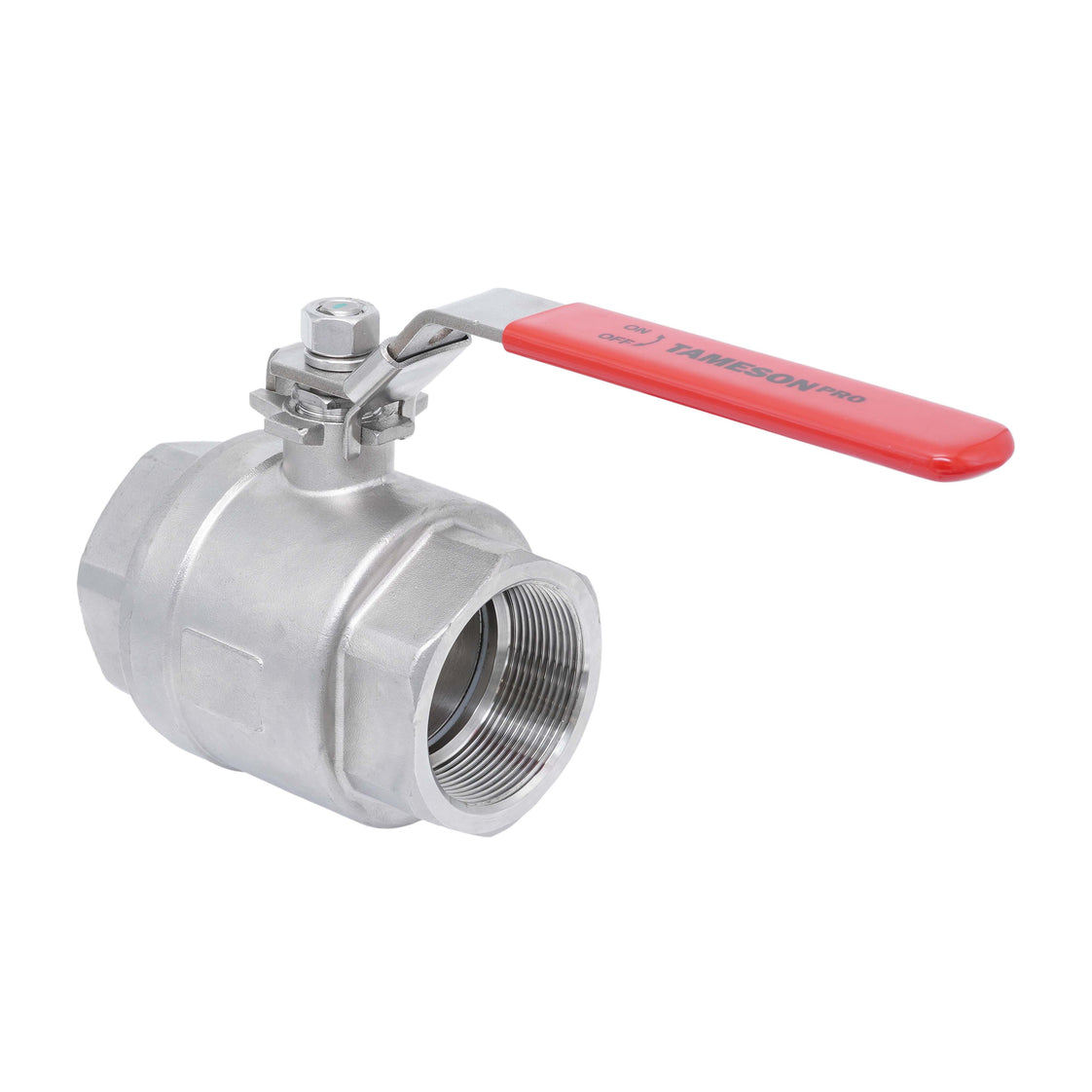 Rp 3/8'' F/F 2 piezas de 2 vías válvula de bola de acero inoxidable 69 bar RTFE - TamesonPRO 1111-038