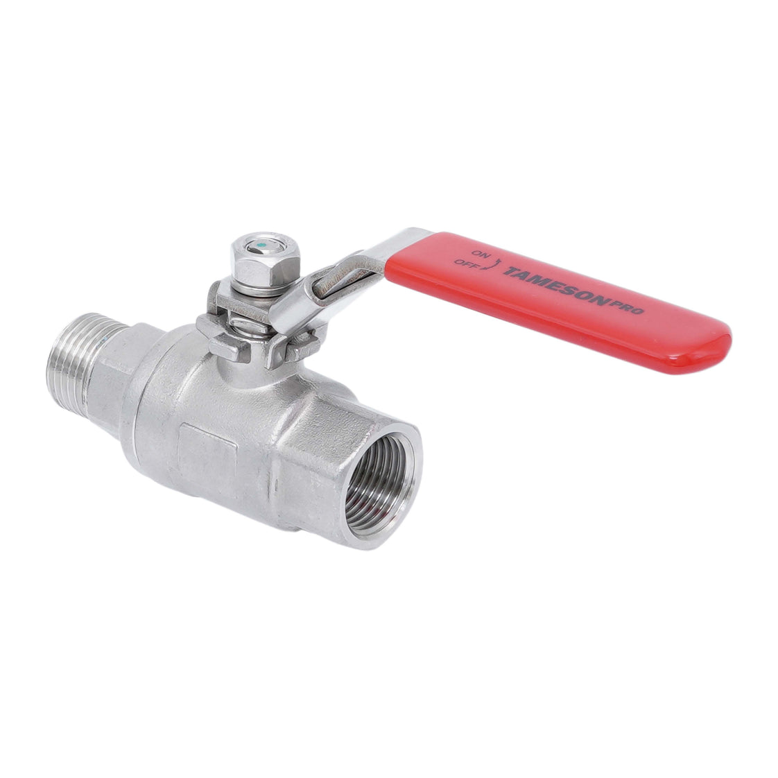 R/Rp 3/8'' 2 piezas de 2 vías válvula de bola de acero inoxidable 69 bar RTFE - TamesonPRO 1112-038