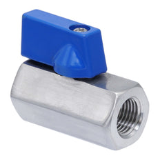 G 1/4'' F/F Válvula De Bola Mini De Acero Inoxidable 69 Bar PTFE - TamesonPRO 1113-014-F