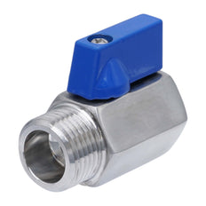 G 1/2'' M/F Válvula De Bola Mini De Acero Inoxidable 69 Bar PTFE - TamesonPRO 1113-012-MF