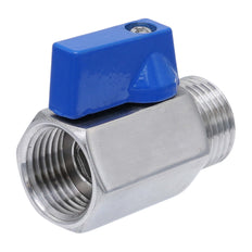 G 1/4'' M/F Válvula De Bola Mini De Acero Inoxidable 69 Bar PTFE - TamesonPRO 1113-014-MF