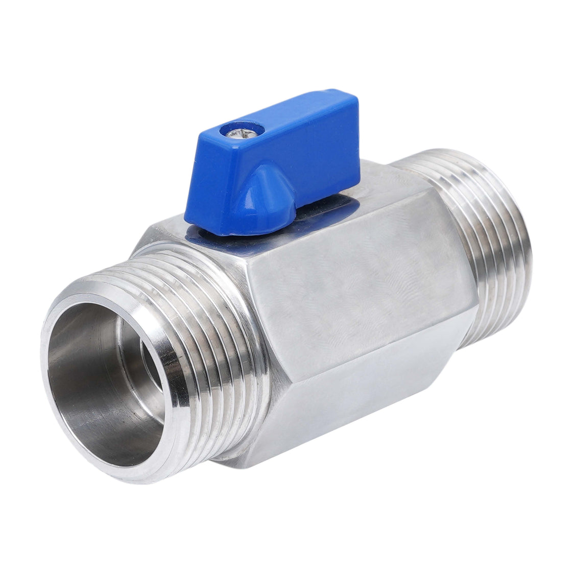 G 1/2'' M/M Válvula De Bola Mini 2 Vías Acero Inoxidable 69 Bar PTFE - TamesonPRO 1113-012-M
