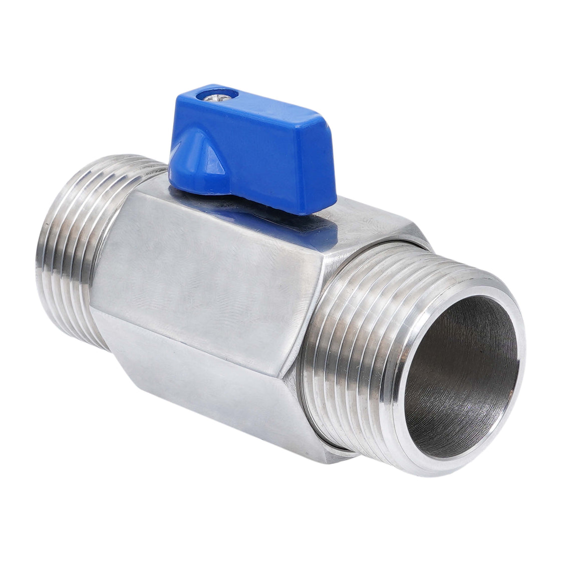 G 3/4'' M/M Válvula De Bola Mini De Acero Inoxidable 69 Bar PTFE - TamesonPRO 1113-034-M
