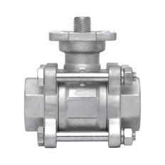 Rp 3/4'' 3 piezas de 2 vías válvula de bola de acero inoxidable 69 bar RTFE ISO-Top F03/F04 - TamesonPRO 1121-034