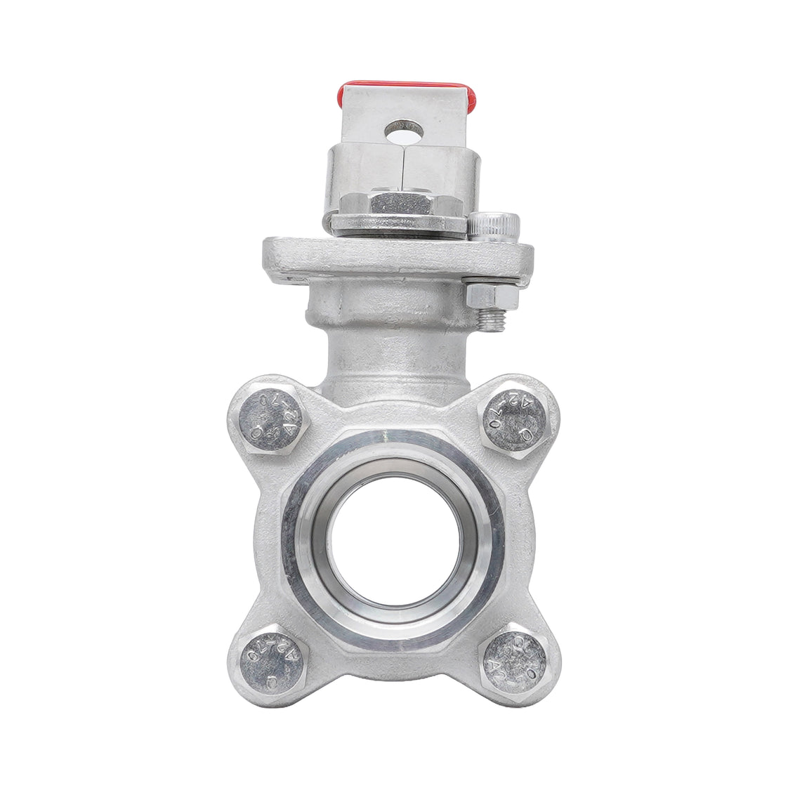 Rp 1'' 3 piezas de 2 vías válvula de bola de acero inoxidable 69 bar RTFE ISO-Top F04/F05 - TamesonPRO 1121-100