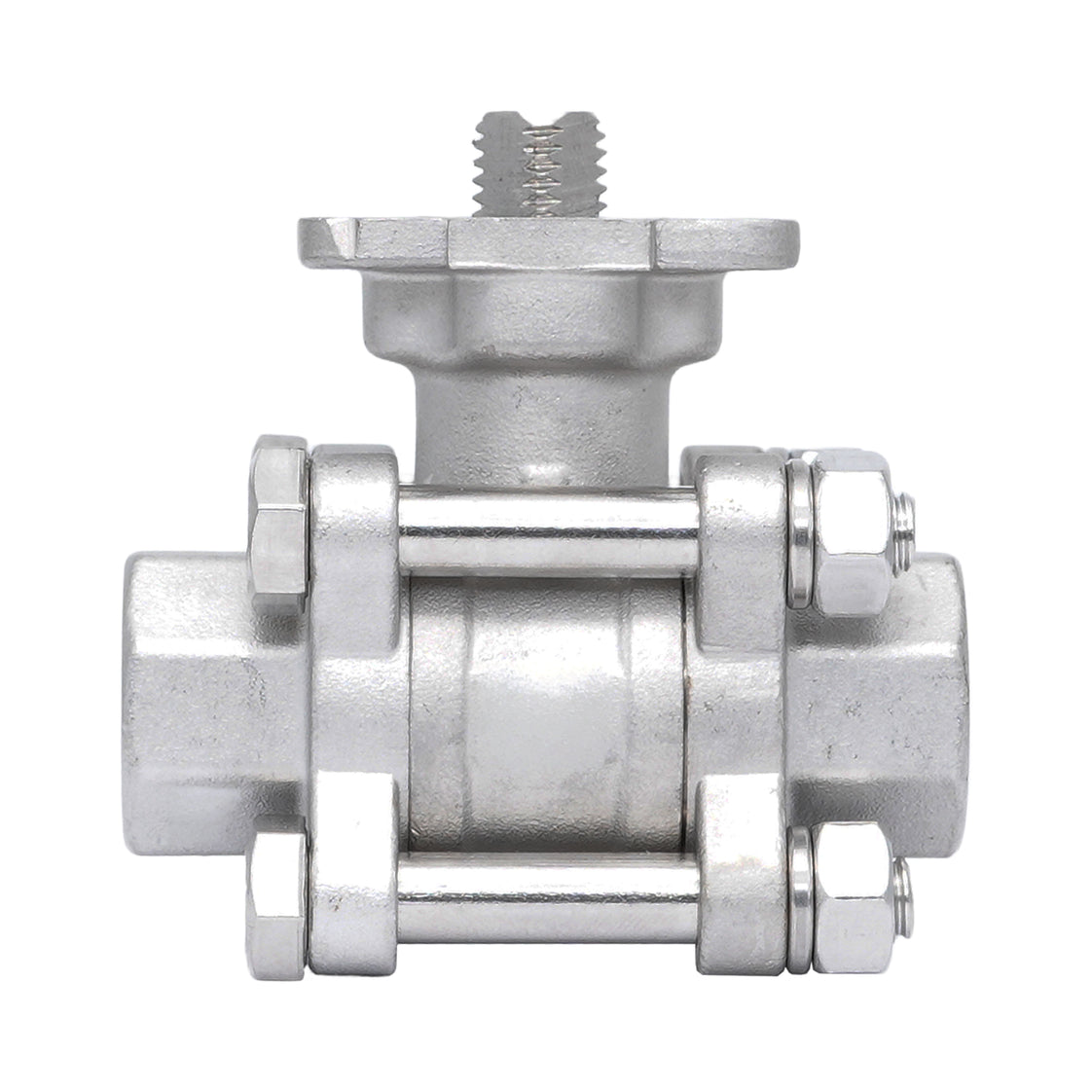 Rp 1/2'' 3 piezas de 2 vías válvula de bola de acero inoxidable 69 bar RTFE ISO-Top F03/F04 - TamesonPRO 1121-012