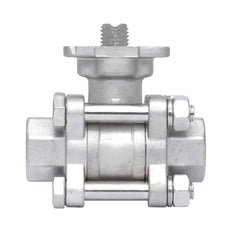 Rp 1/4'' 3 piezas de 2 vías válvula de bola de acero inoxidable 69 bar RTFE ISO-Top F03/F04 - TamesonPRO 1121-014