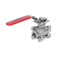 Rp 1/2'' 3 piezas de 2 vías válvula de bola de acero inoxidable 69 bar RTFE ISO-Top F03/F04 - TamesonPRO 1121-012