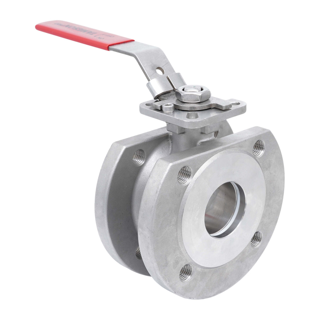 DN15 PN40 1-Pieza 2-Vías Acero Inoxidable Brida Válvula De Bola PTFE ISO-Top F03 - TamesonPRO 1122-015