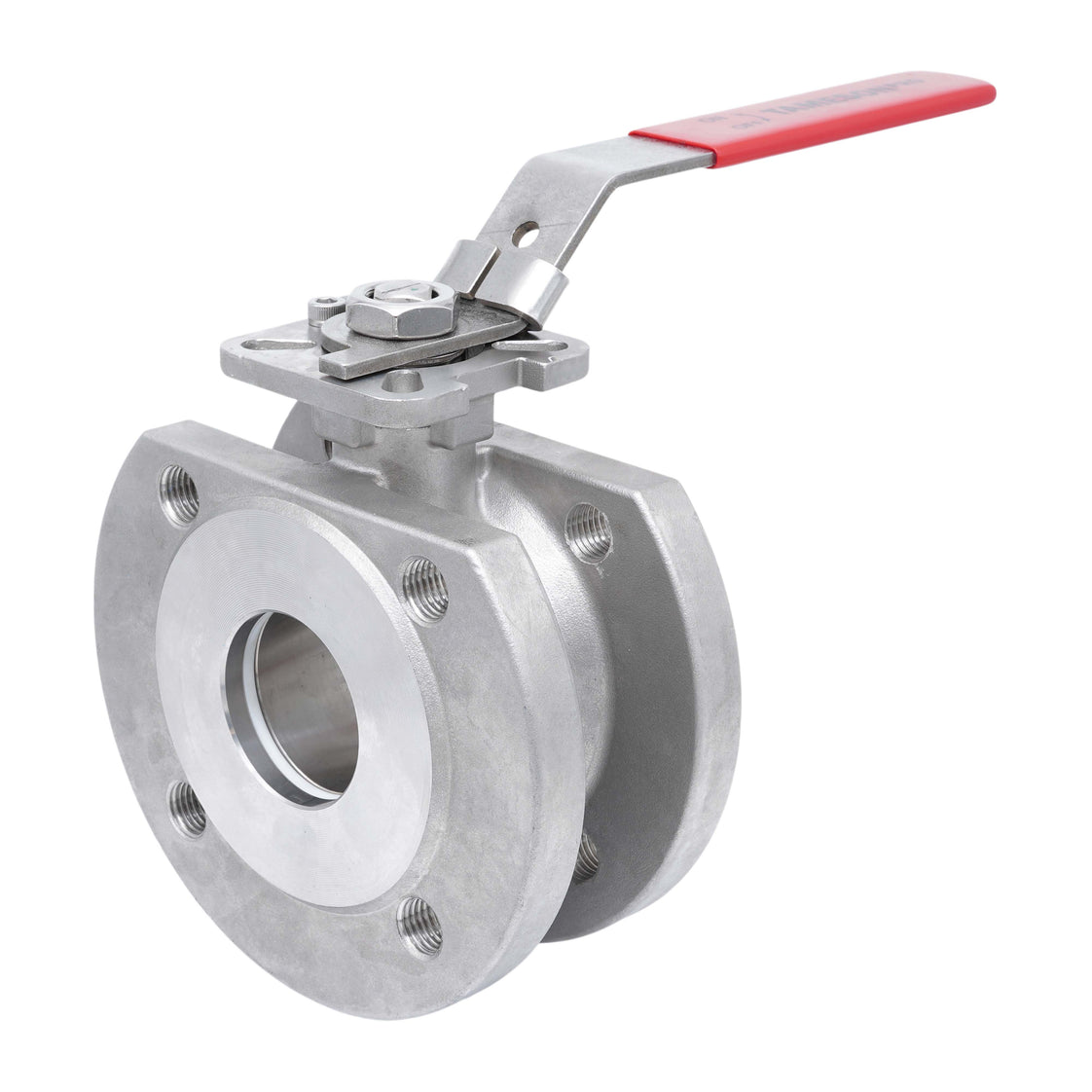 DN20 PN40 1-Pieza 2-Vías Acero Inoxidable Brida Válvula De Bola PTFE ISO-Top F03 - TamesonPRO 1122-020