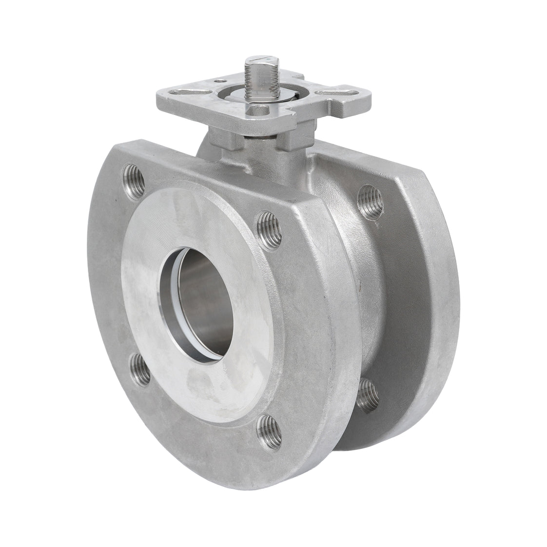 DN15 PN40 1-Pieza 2-Vías Acero Inoxidable Brida Válvula De Bola PTFE ISO-Top F03 - TamesonPRO 1122-015