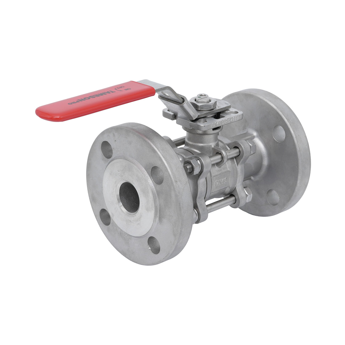 DN25 PN40 Válvula De Bola Flangeada De Acero Inoxidable De 3 Piezas De 2 Vías PTFE ISO-Top F04/F05 - TamesonPRO 1124-025