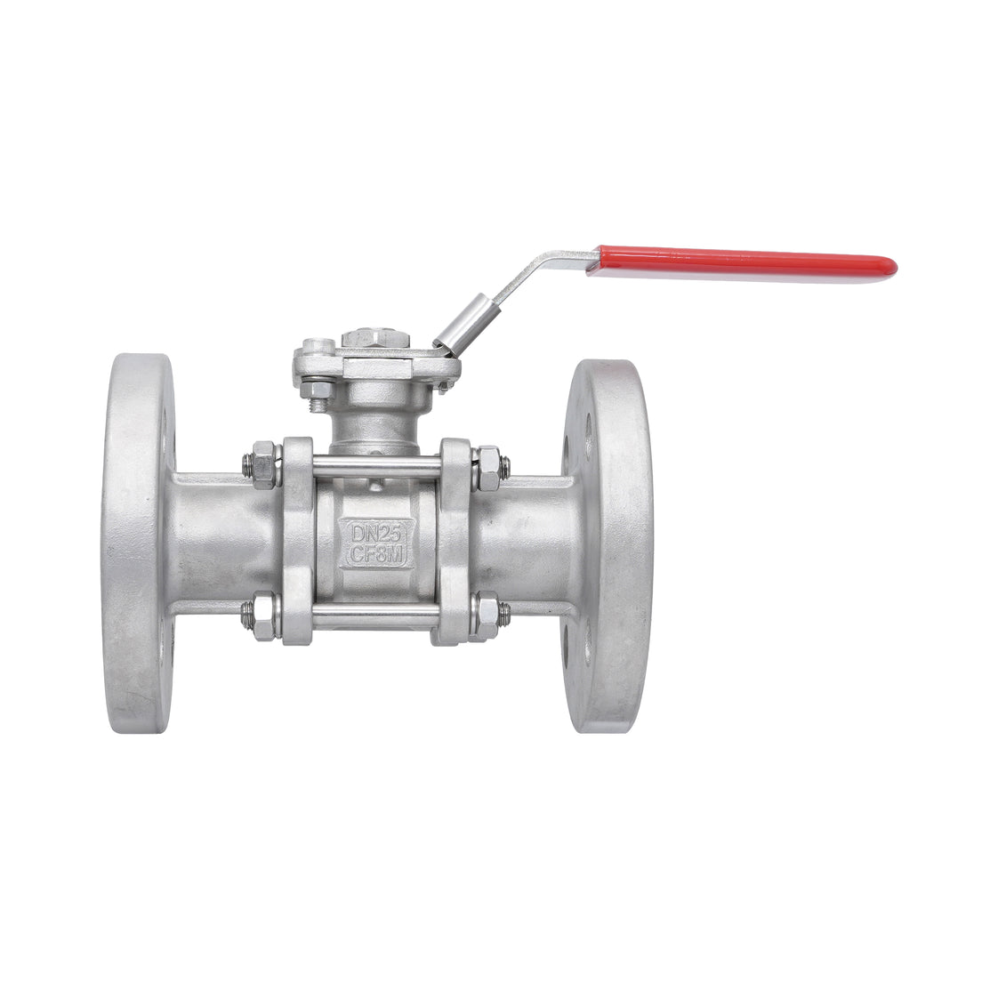 DN25 PN40 Válvula De Bola Flangeada De Acero Inoxidable De 3 Piezas De 2 Vías PTFE ISO-Top F04/F05 - TamesonPRO 1124-025
