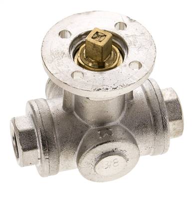 Válvula de bola de 3 vías con puerto en T G3/8'' Latón ISO-Top 40bar - BL3BAT