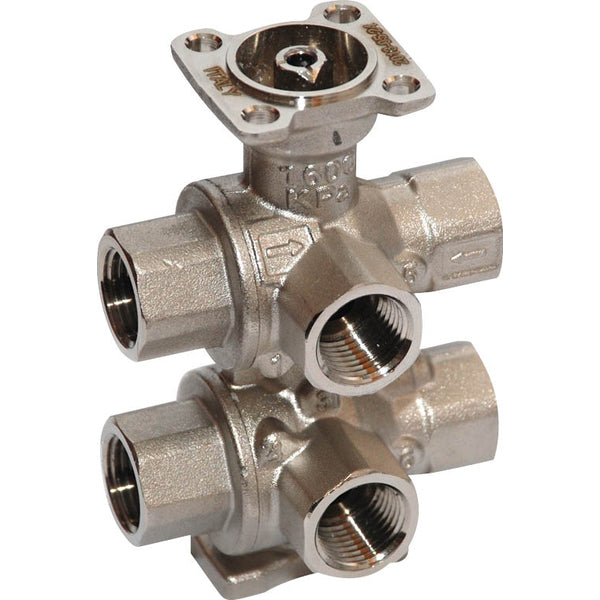 Belimo Válvula Caracterizada de 6 Vías Rp3/4 Kvs1.6/0.63 24VAC/DC 90s BACnet/Modbus/MP-Bus 5Nm IP54 R3020-1P6-P63-B2/LR24A-MOD