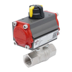Válvula De Bola Neumática G3/8'' Latón Doble Efecto