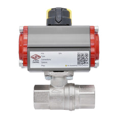 Válvula De Bola Neumática G3/8'' Latón Doble Efecto