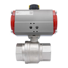 Válvula De Bola Neumática G2 1/2'' Latón Doble Efecto