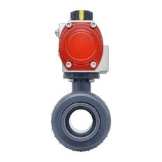 50mm Válvula De Bola Neumática PVC De 2 Vías Cierre Doble Efecto