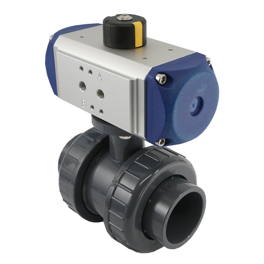 Válvula de bola neumática de PVC de 2 vías y 32 mm con muelle cerrado - VDL