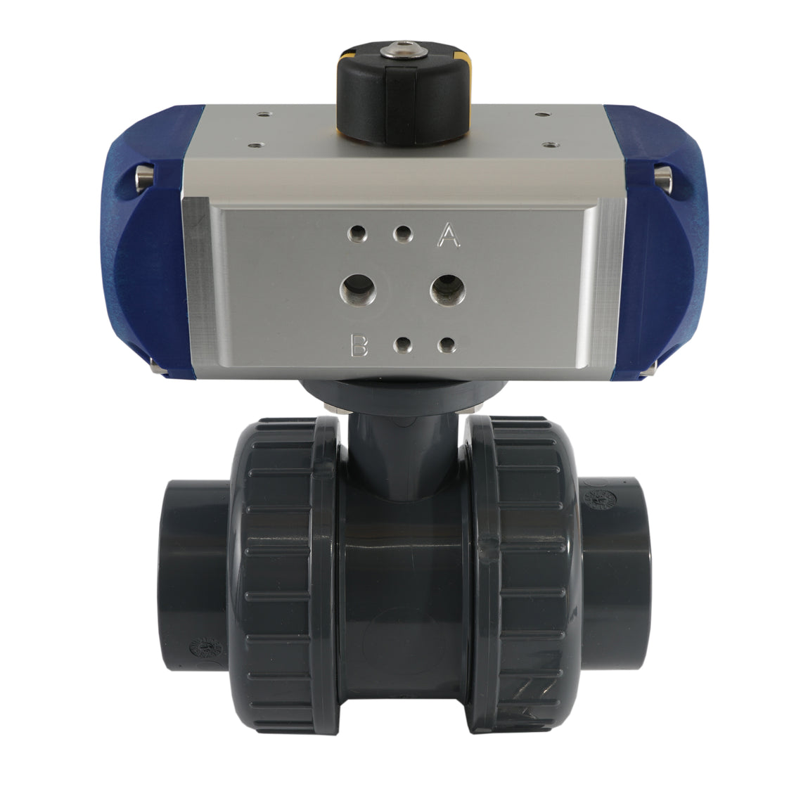 Válvula de bola neumática de PVC de 2 vías y 50 mm, abierta por resorte - VDL
