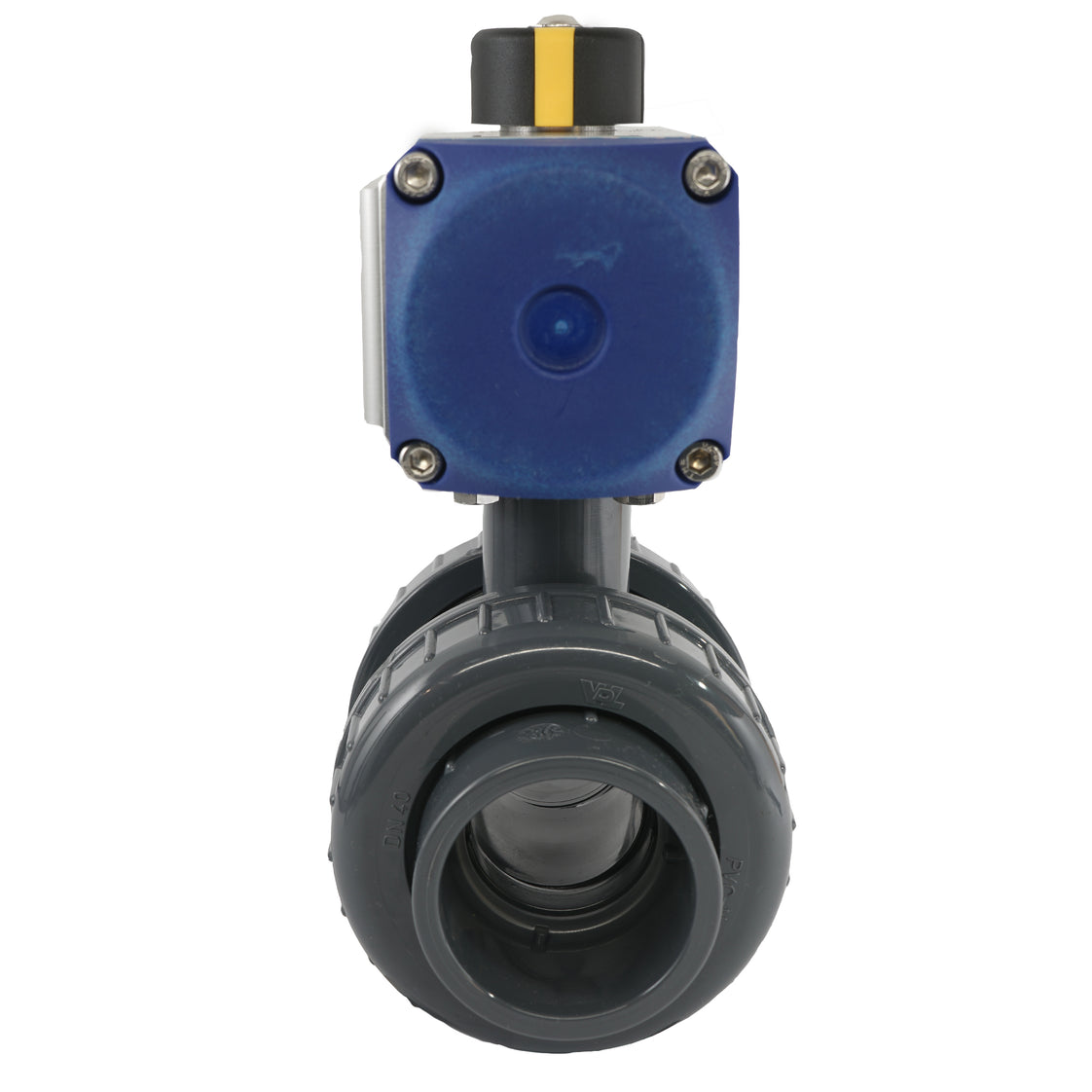 Válvula de bola neumática de PVC de 2 vías y 50 mm, abierta por resorte - VDL