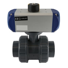 Válvula de bola neumática de PVC de 2 vías y 32 mm, abierta por resorte - VDL
