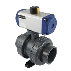 Válvula De Bola Neumática De PVC De 2 Vías De 63mm Con Resorte Abierto - VDL