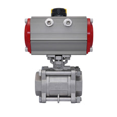 Válvula De Bola Neumática G4'' Acero Inoxidable Apertura Por Resorte