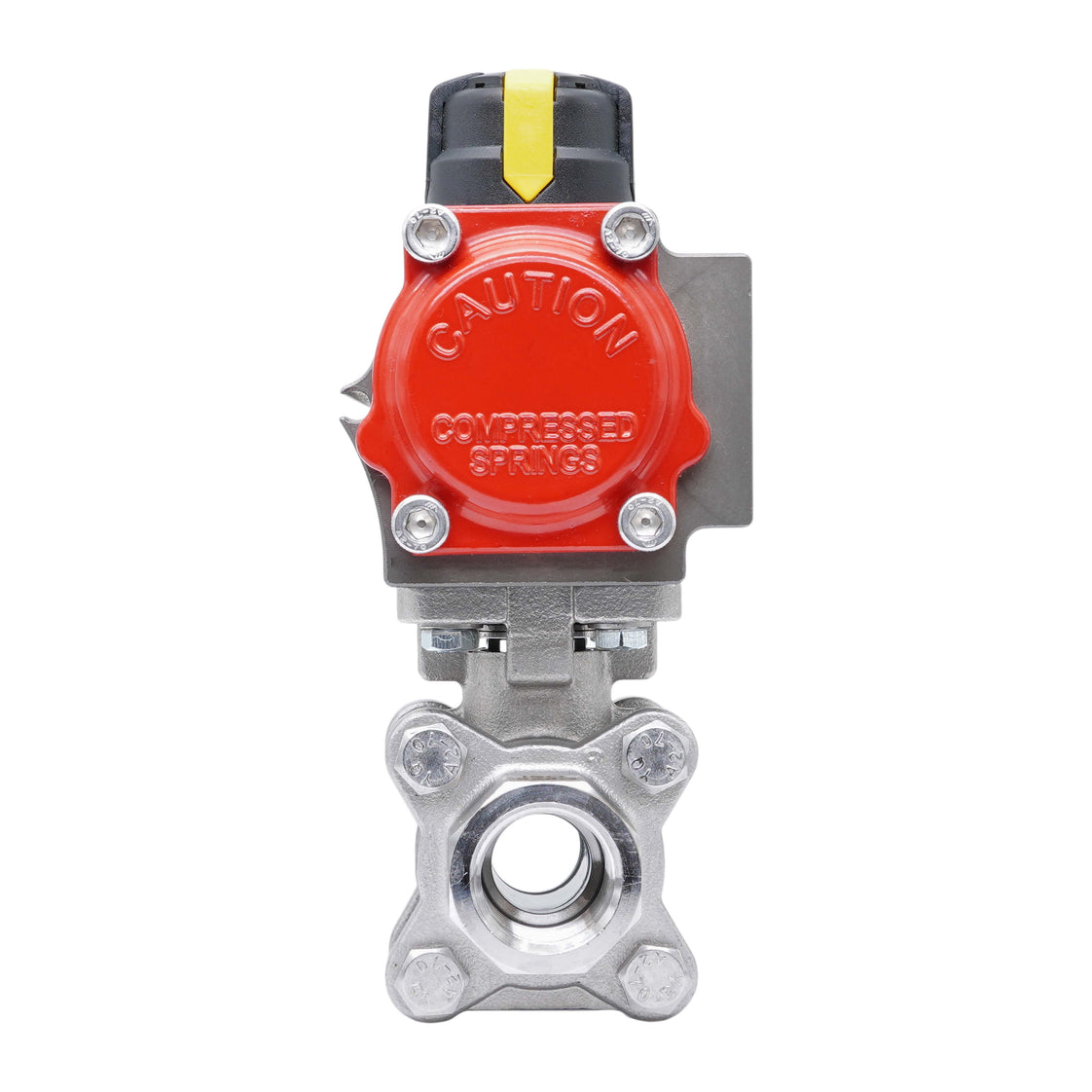 Válvula De Bola Neumática G1 1/4'' Acero Inoxidable Doble Efecto