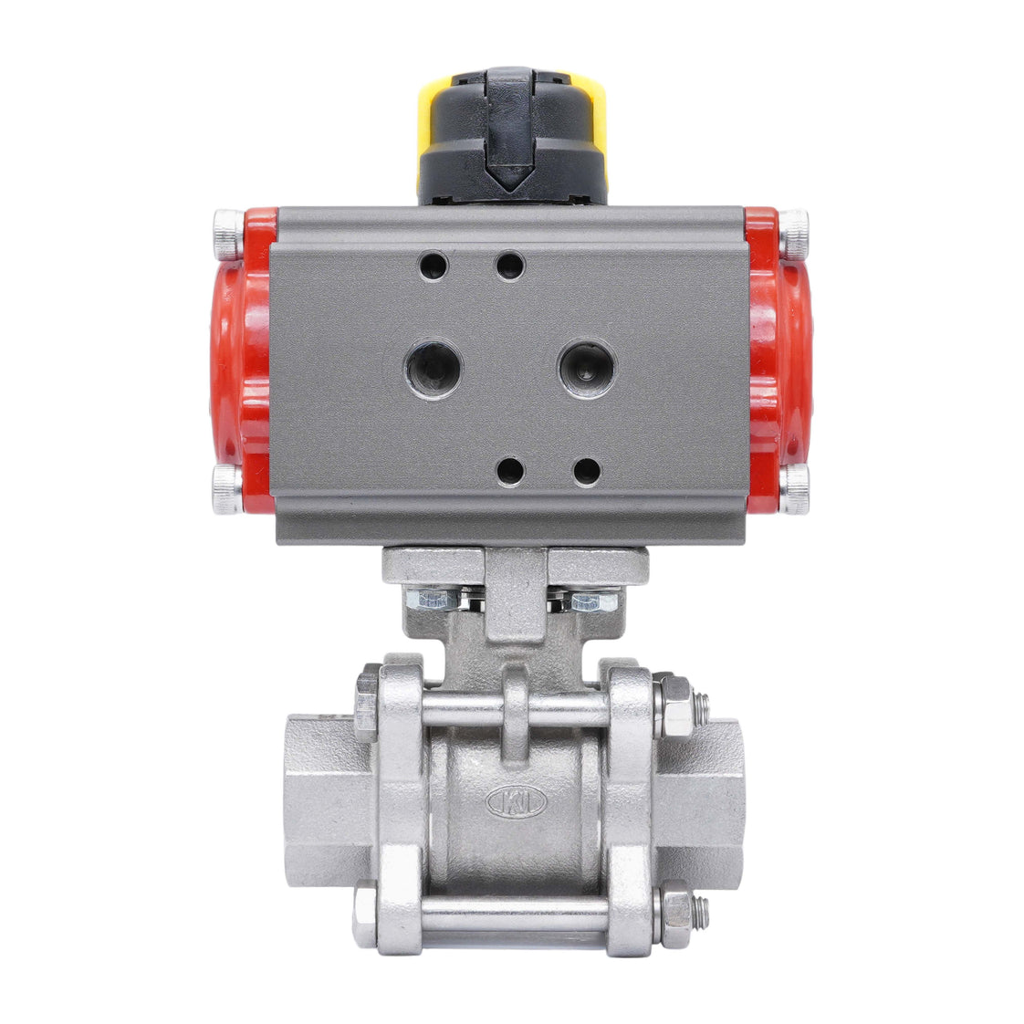 Válvula De Bola Neumática G3/8'' Acero Inoxidable Cierre Por Resorte