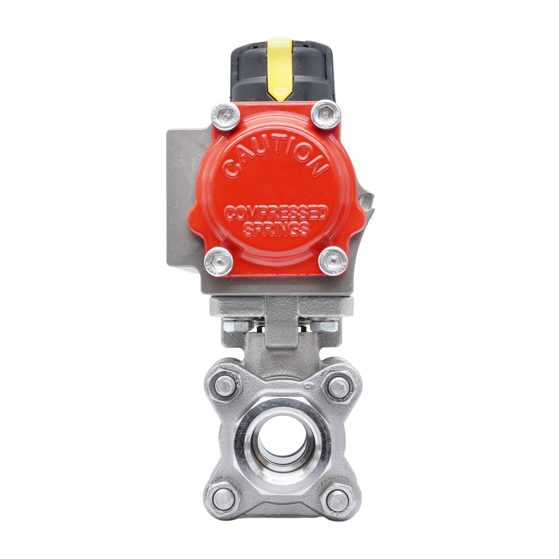 Válvula De Bola Neumática G1 1/4'' Acero Inoxidable Doble Efecto