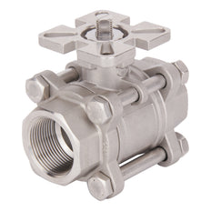 Válvula de bola neumática de 2 vías de acero inoxidable y muelle abierto G1'' - BL2SA3