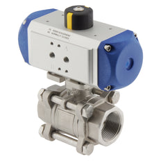 Válvula de bola neumática de 2 vías de acero inoxidable y muelle abierto G1'' - BL2SA3