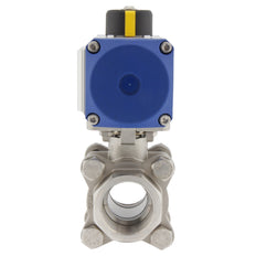 Válvula de bola neumática de 2 vías de acero inoxidable y doble efecto G1-1/4'' - BL2SA3