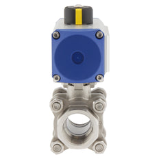 Válvula de bola neumática de 2 vías de acero inoxidable y muelle cerrado G1'' - BL2SA3