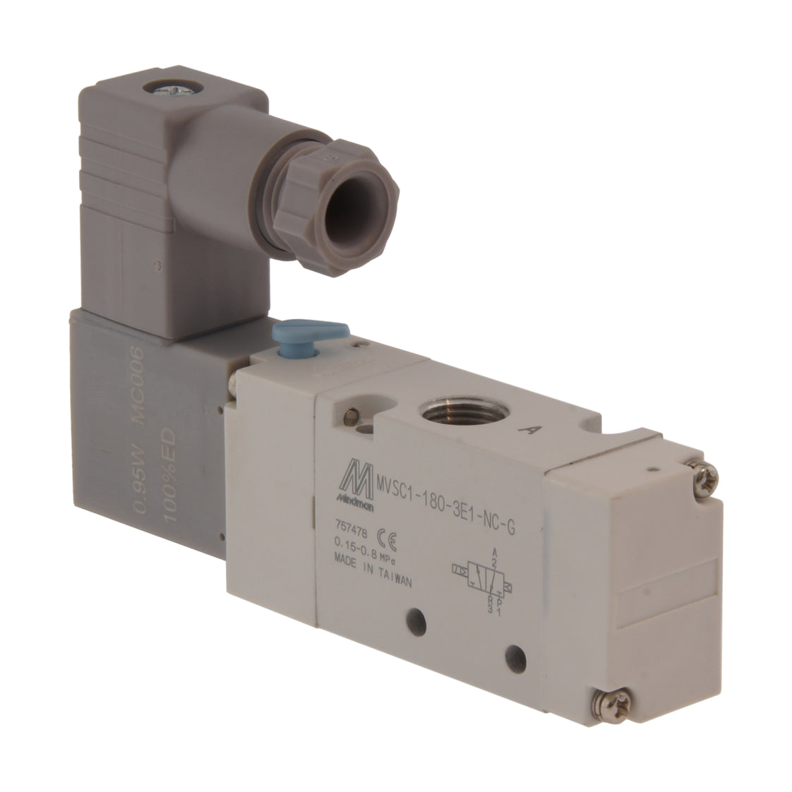NPT 1/8'' 110V AC 3/2 vías NO Electroválvula 1,5-8bar MVSC1