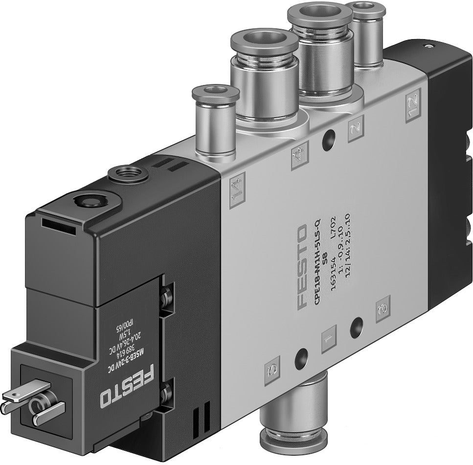 Festo 5/2 Monostable Válvula Solenoide De Aire QS-10 1000l/min - 163806