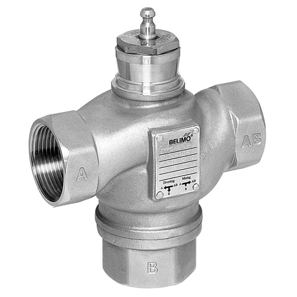 Belimo Válvula de Globo de 3 Vías Rp1/2 Carrera de 10mm Kvs1.6 24VAC/DC 35s 2-10V 1000N IP54 H315S-G/NVC24A-SR-TPC