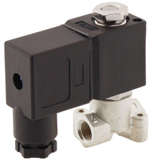 Electroválvula CM-DA 1/8'' NPT Acero inoxidable FKM 0-10bar 12V DC