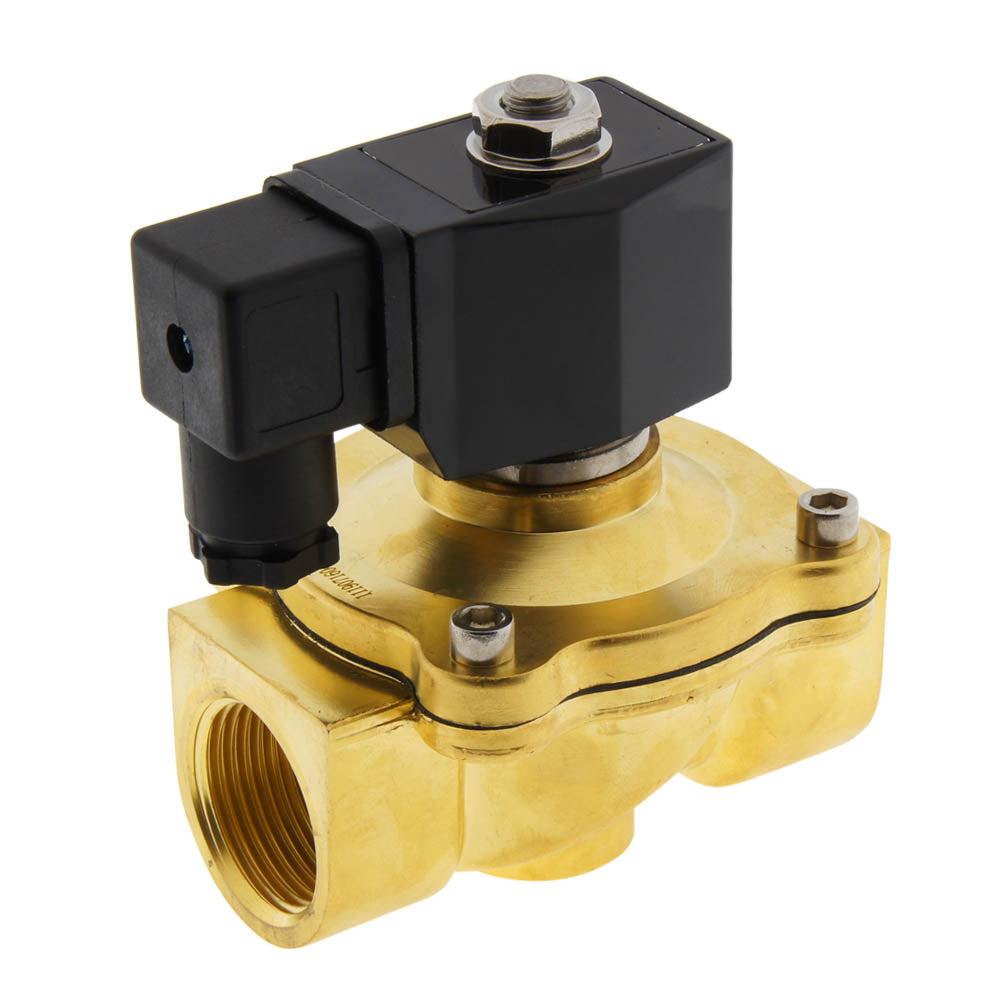 Electroválvula DF-SA 1'' de latón FKM 0-6bar 12V DC