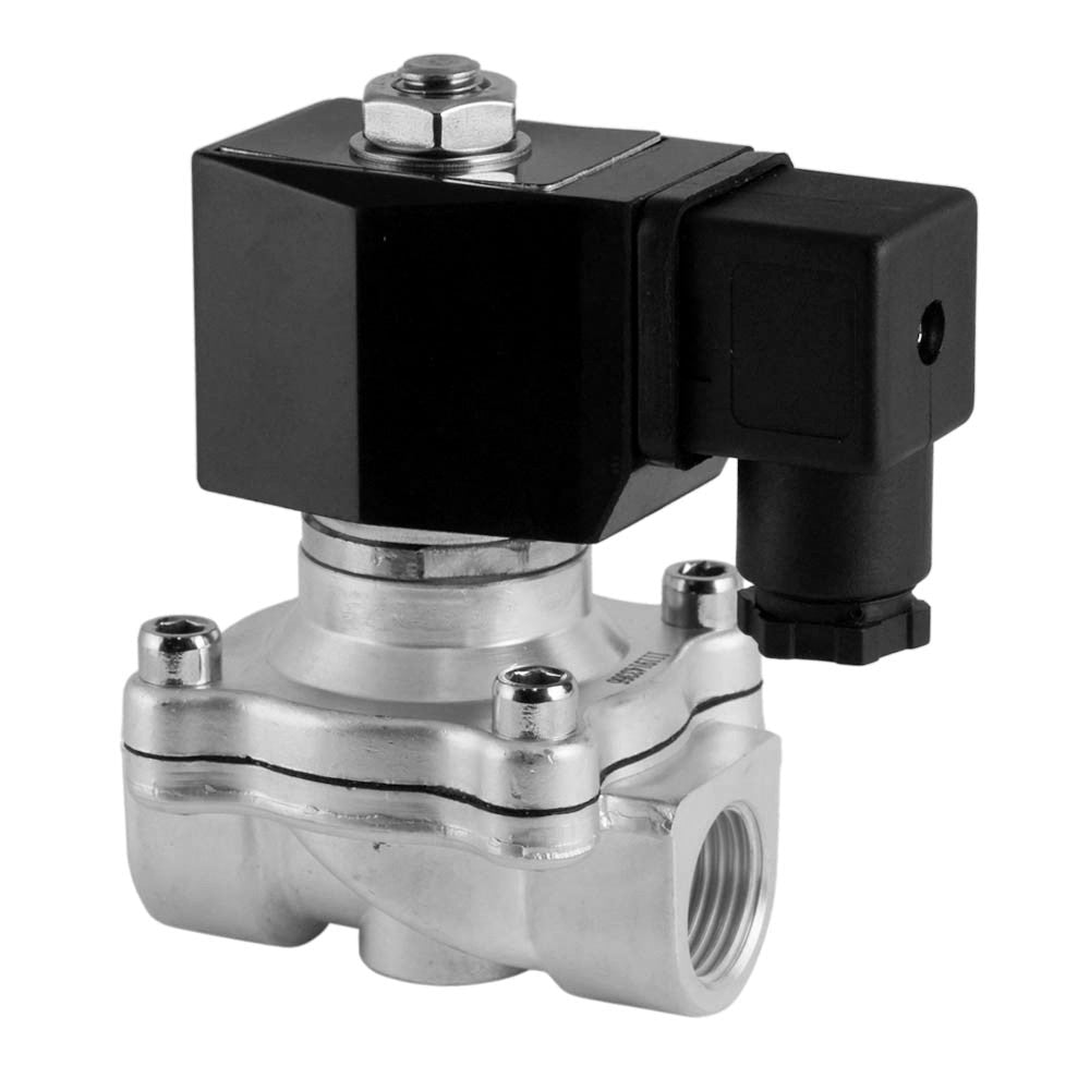 Electroválvula DF-SA 1/2'' acero inoxidable FKM 0-6bar 12V DC