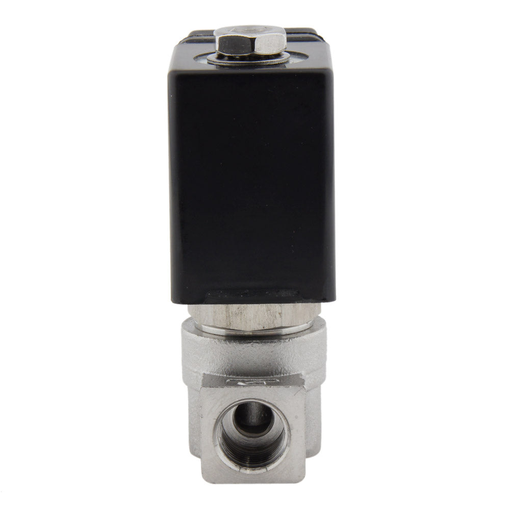 Electroválvula HP-DA 1/4'' Alta Presión Acero Inoxidable PTFE 4-100bar 230V AC