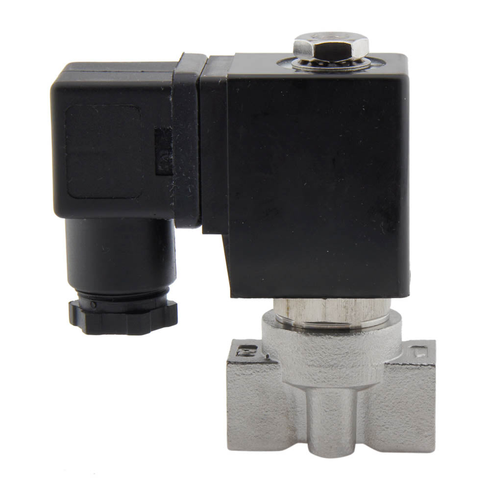 Electroválvula HP-DA 1/4'' Alta Presión Acero Inoxidable PTFE 4-100bar 230V AC
