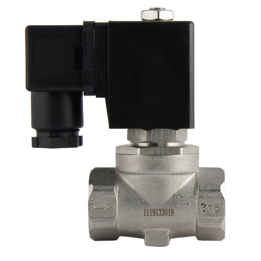 Electroválvula ST-SA 1/2'' acero inoxidable FKM 0-10bar 12V DC