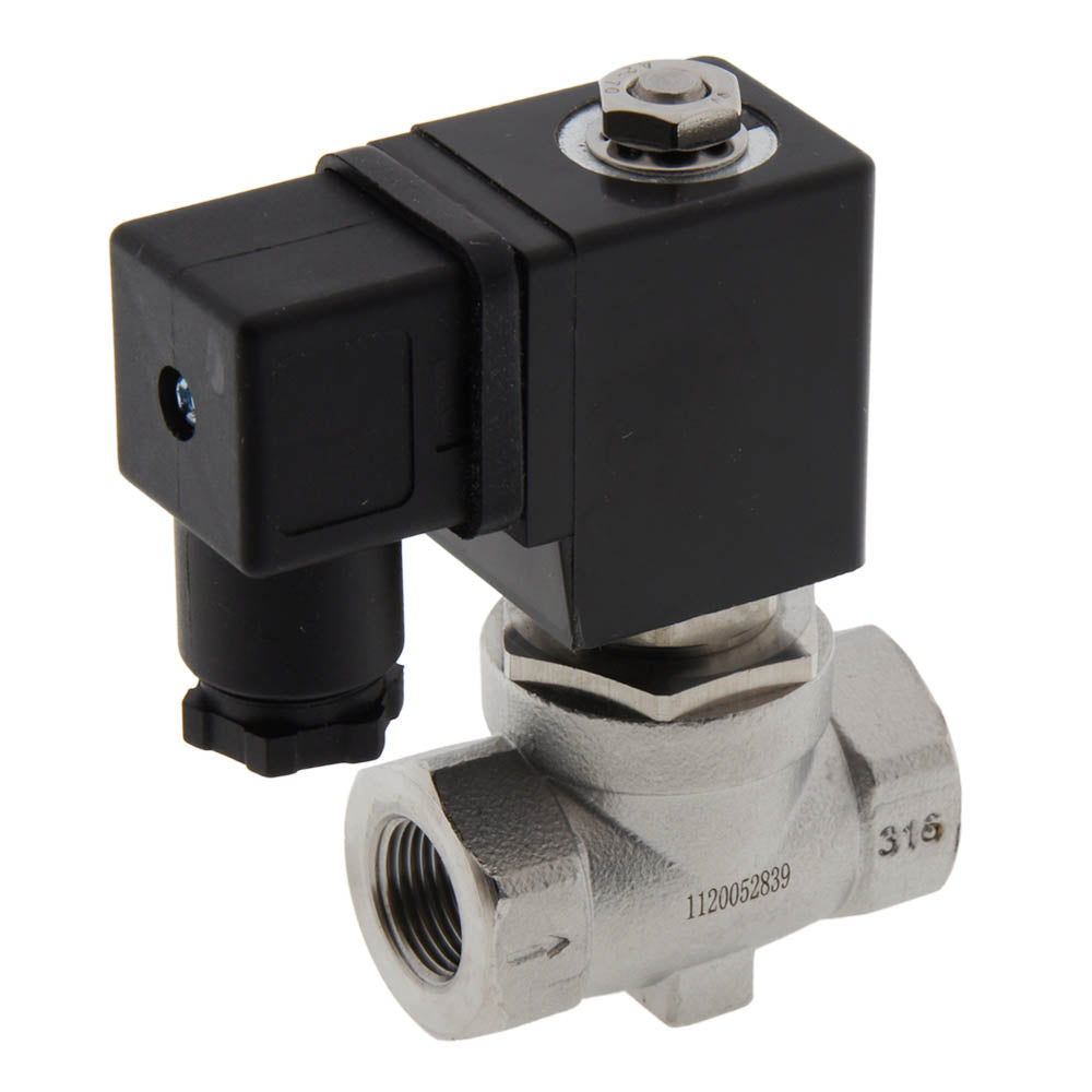 Válvula solenoide ST-SA 3/8'' NPT acero inoxidable EPDM 0-16bar 120V AC
