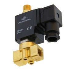 Electroválvula TW-DA 1/4'' 3/2 vías NC latón FKM 0-4bar 24V DC